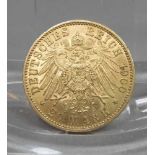 GOLDMÜNZE: DEUTSCHES REICH - 20 MARK / gold coin, Kaiserreich / Preußen, 1900, 7,9 Gramm, 900er