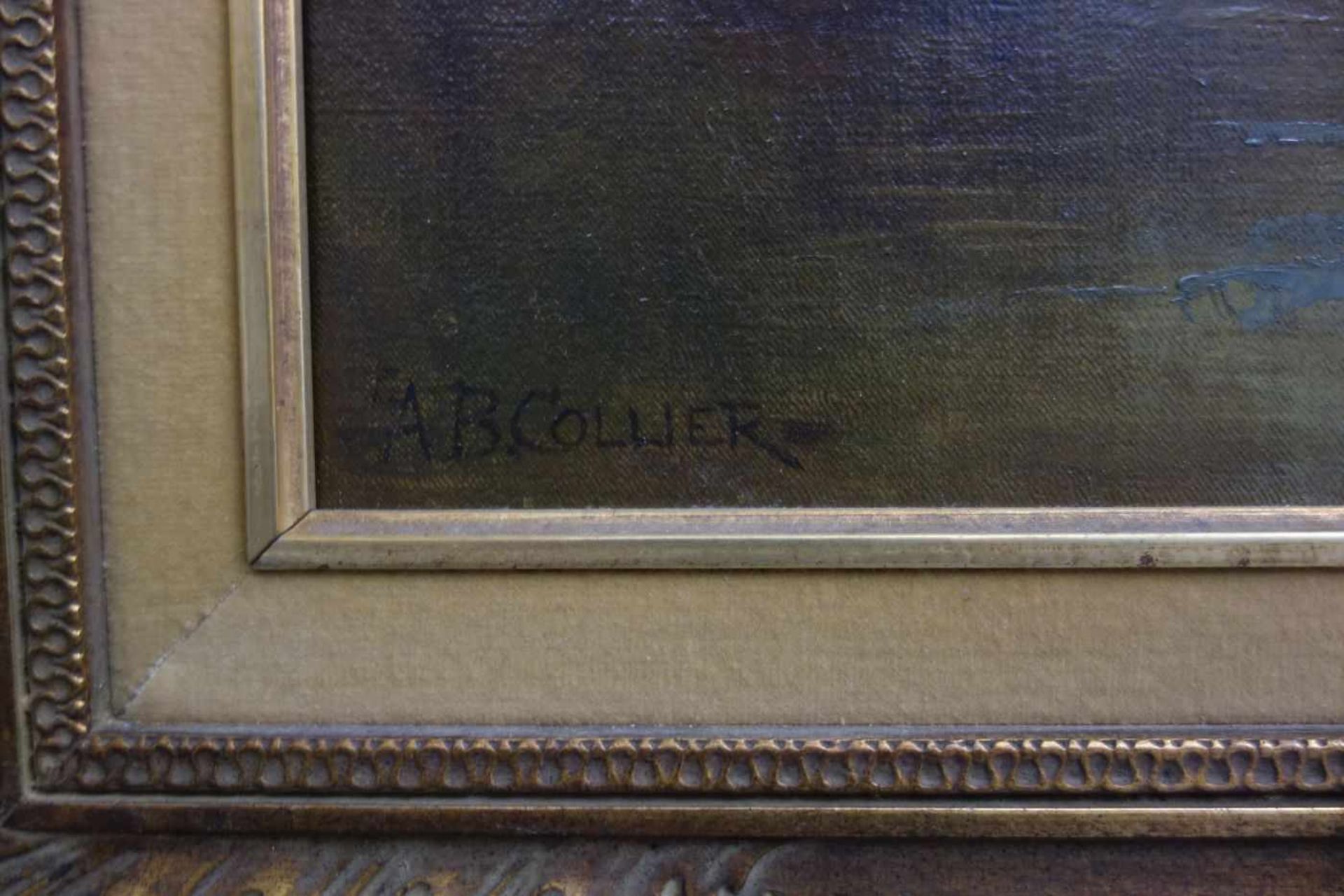COLLIER, ARTHUR BEVAN (Plymouth 1832 - 1908 Carthamartha), Gemälde / painting: "Flusslandschaft", Öl - Image 2 of 3