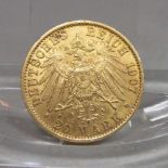 GOLDMÜNZE: DEUTSCHES REICH - 20 MARK / gold coin, Kaiserreich / Preußen, 1907, 7,9 Gramm, 900er