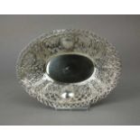 SCHALE / KORBSCHALE / DURCHBRUCHSCHALE / silver bowl, 20. Jh., 835er Silber (121 g), gemarkt mit