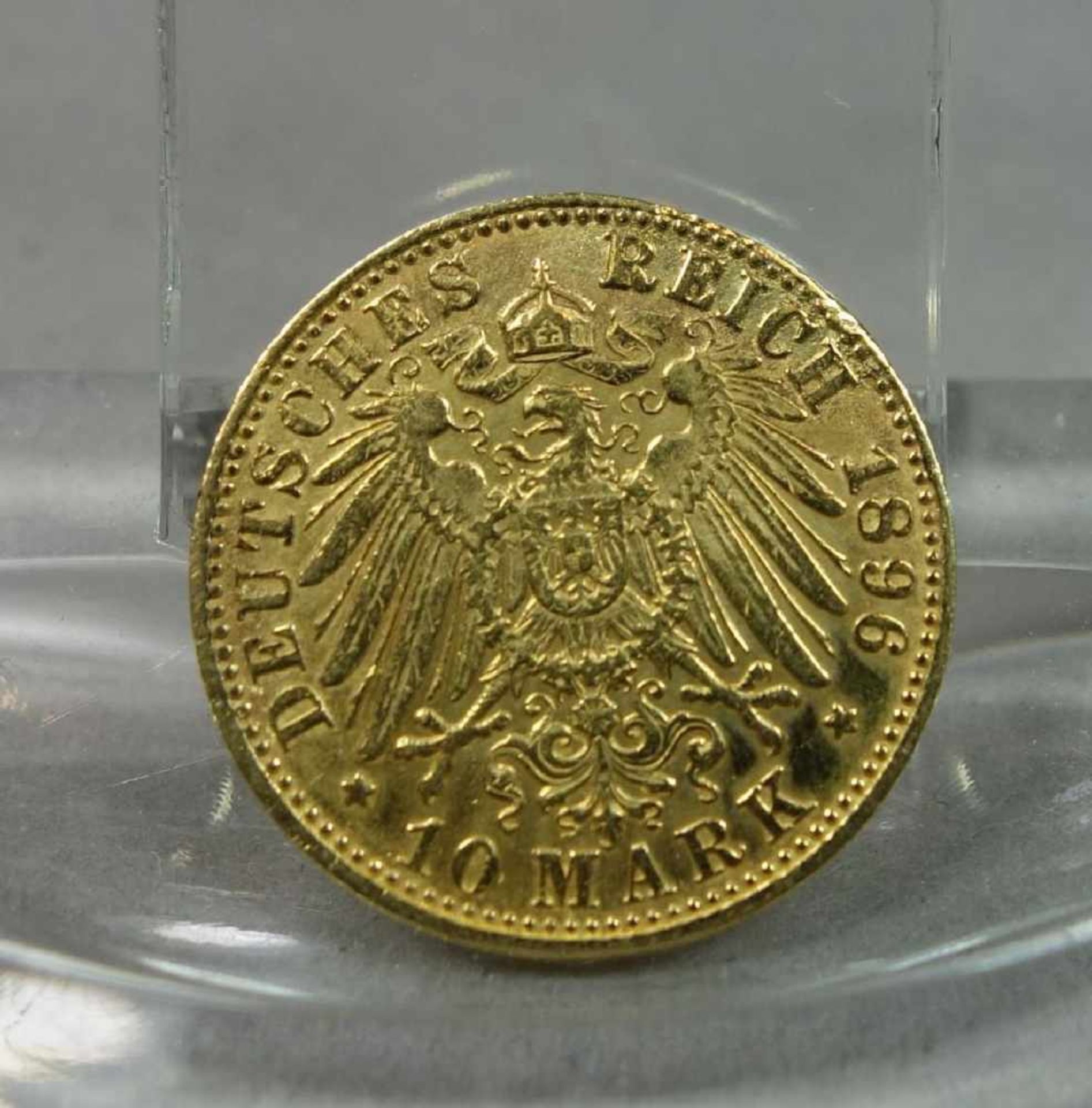 GOLDMÜNZE: DEUTSCHES REICH - 10 MARK / gold coin, Kaiserreich / Preußen, 1896, 3,8 Gramm, 900er