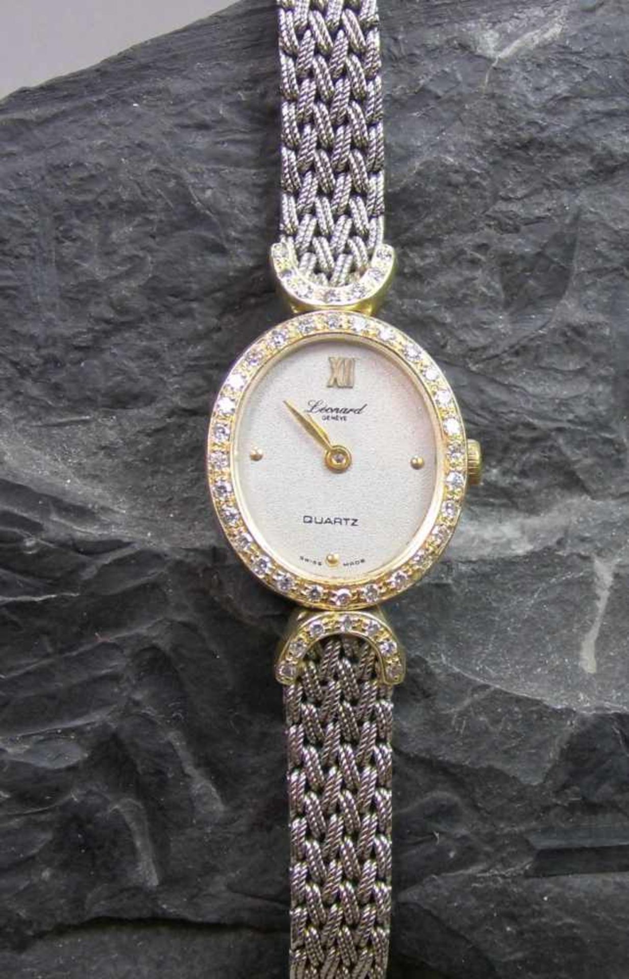 ELEGANTE CHOPARD DAMEN-ARMBANDUHR / wristwatch, Chopard Geneve, ovales Gehäuse aus 585er Gelbgold