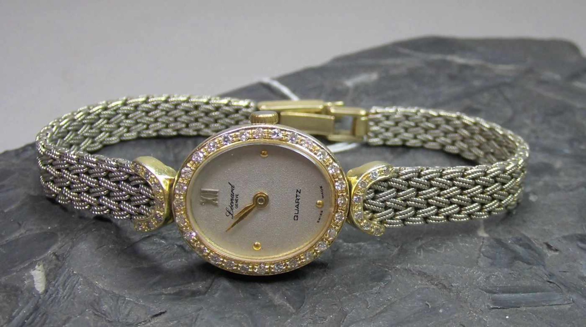 ELEGANTE CHOPARD DAMEN-ARMBANDUHR / wristwatch, Chopard Geneve, ovales Gehäuse aus 585er Gelbgold - Bild 2 aus 6