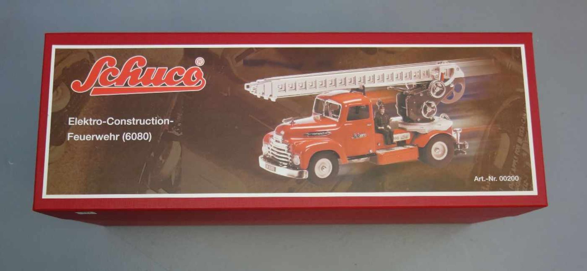 SCHUCO BLECHSPIELZEUG / FAHRZEUG: NEUAUFLAGE - Elektro-Construction-Feuerwehrauto 6080 / tin toy - Bild 7 aus 8