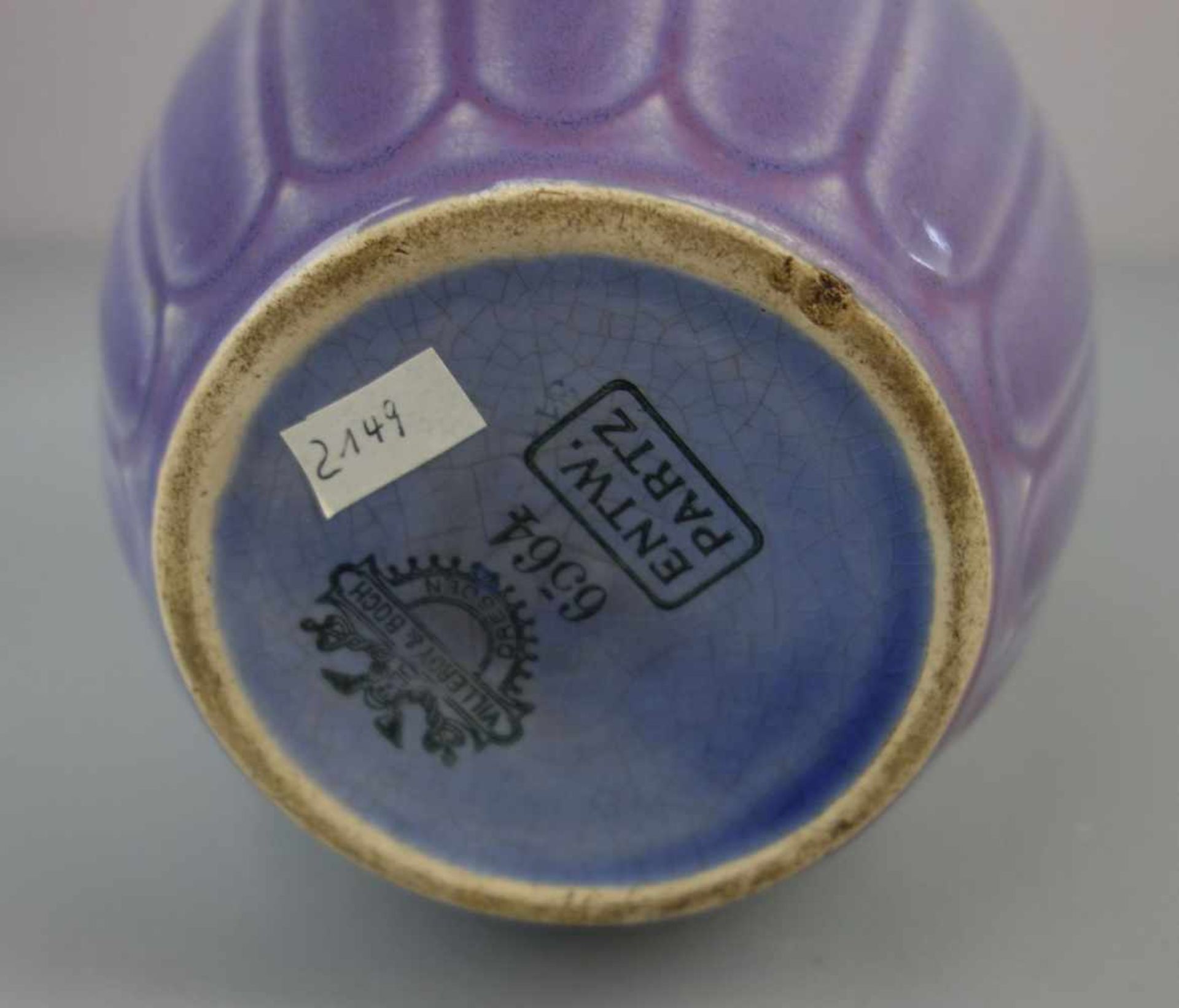 GUSTAV PARTZ - JUGENDSTIL - KRUG / art nouveau jug, Keramik, Manufaktur Villeroy & Boch, unter dem - Bild 6 aus 6