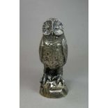 SILBERNE VOLLPLASTISCHE EULE / silver owl figure, 20. Jh., 830er Silber, 306 Gramm, deutsch. Gemarkt