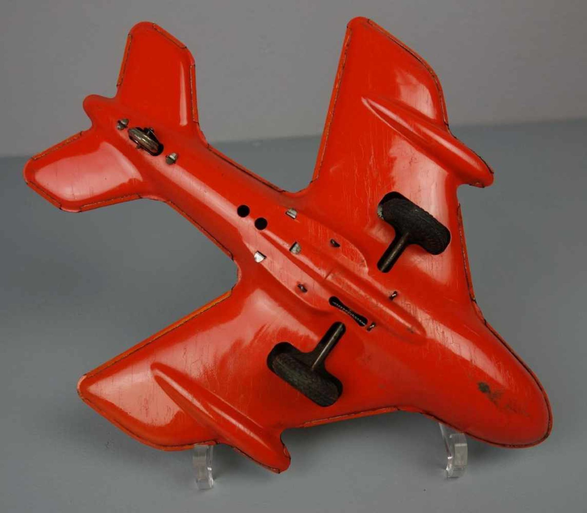 BLECHSPIELZEUG: TECHNOFIX FLUGZEUG / tin toy plane, Mitte 20. Jh., Manufaktur Gebrüder Einfalt - Image 4 of 4