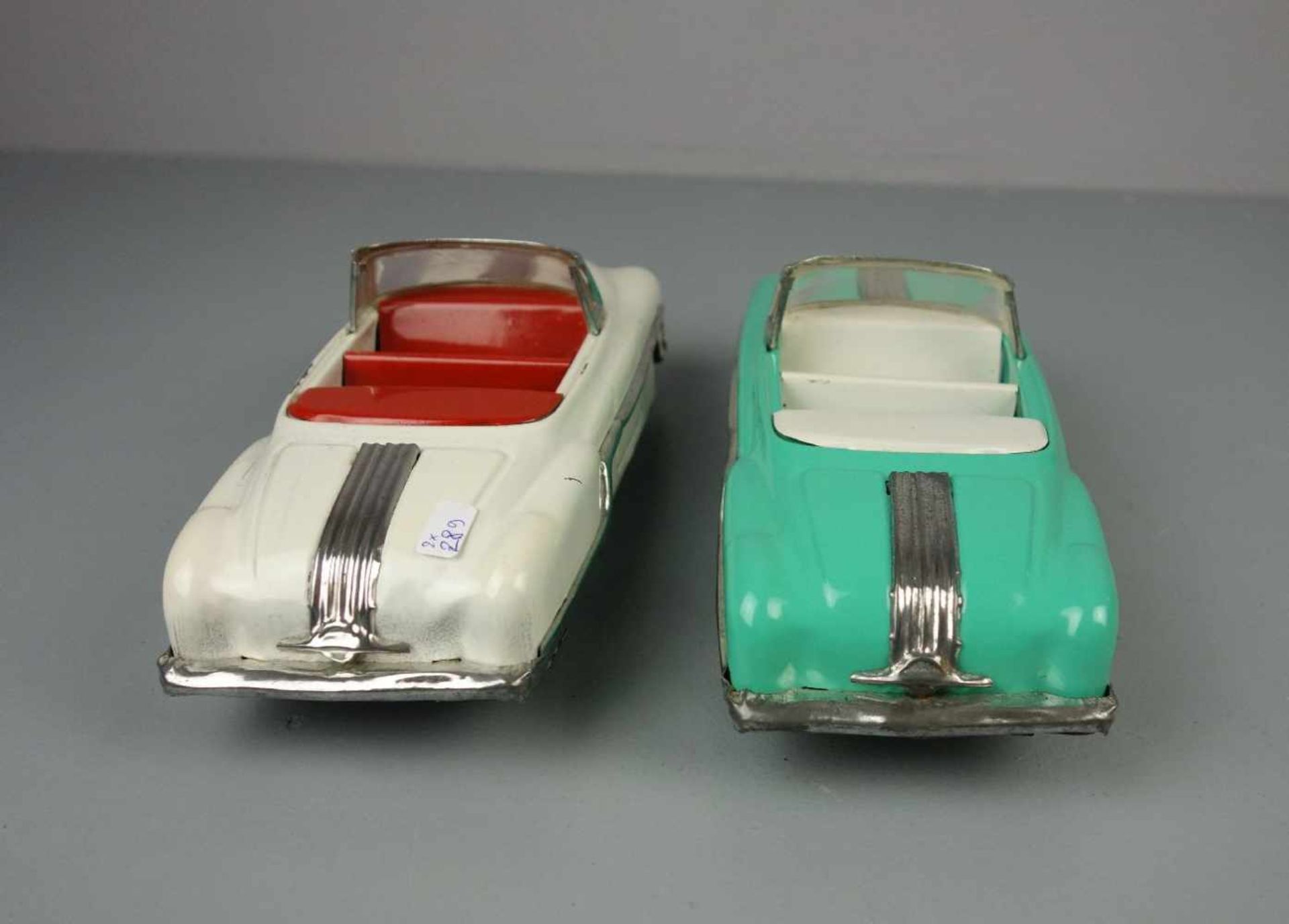 BLECHSPIELZEUG / FAHRZEUGE: 2 AUTOS - MINISTER - OPEN DELUXE / two tin toy cars, Mitte 20. Jh., - Image 5 of 7