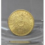 GOLDMÜNZE: DEUTSCHES REICH - 20 MARK / gold coin, Kaiserreich / Preußen, 1895, 900er Gold (7,9