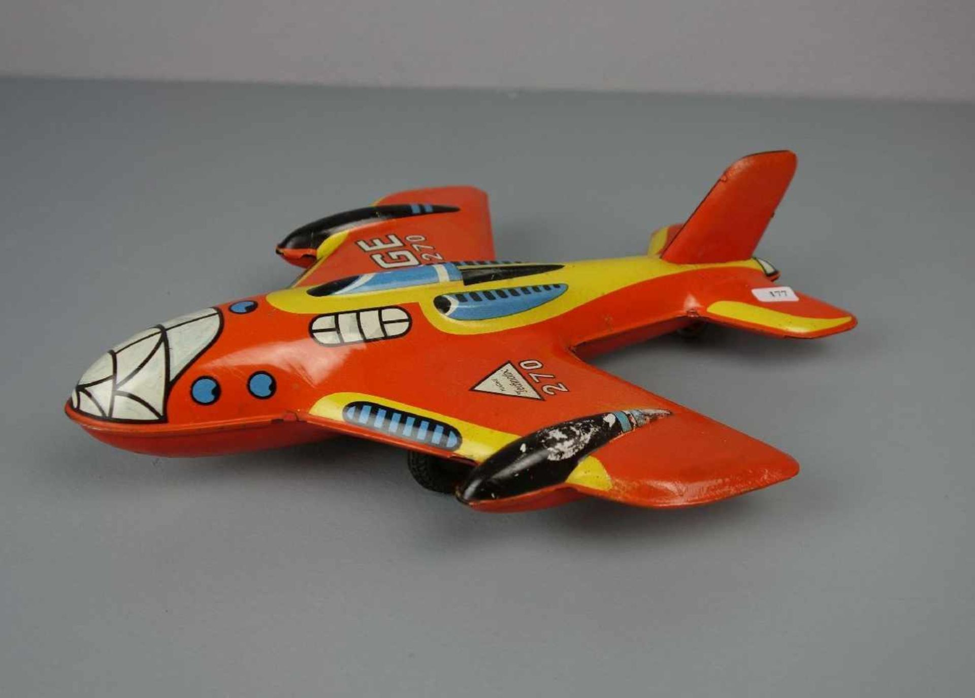 BLECHSPIELZEUG: TECHNOFIX FLUGZEUG / tin toy plane, Mitte 20. Jh., Manufaktur Gebrüder Einfalt