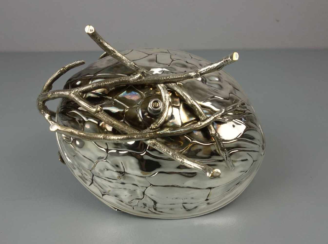 JUGENDSTIL ANBIETSCHALE / NUSSSCHALE / TAFELAUFSATZ - WMF / art nouveau nut bowl, um 1900, - Bild 6 aus 7