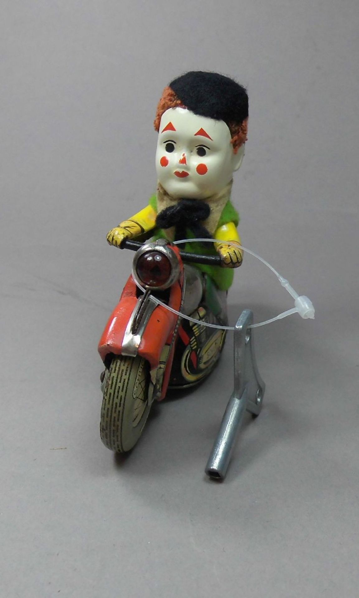 SPIELZEUG / BLECHSPIELZEUG: Motodrill "Clown" / tin toy clown, 1950er Jahre, Manufaktur Schuco / - Bild 5 aus 6