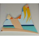 WESSELMANN, TOM (Cincinnati 1931-2004 New York): "SEASCAPE", 1984, Porzellan, montiert auf Platte,