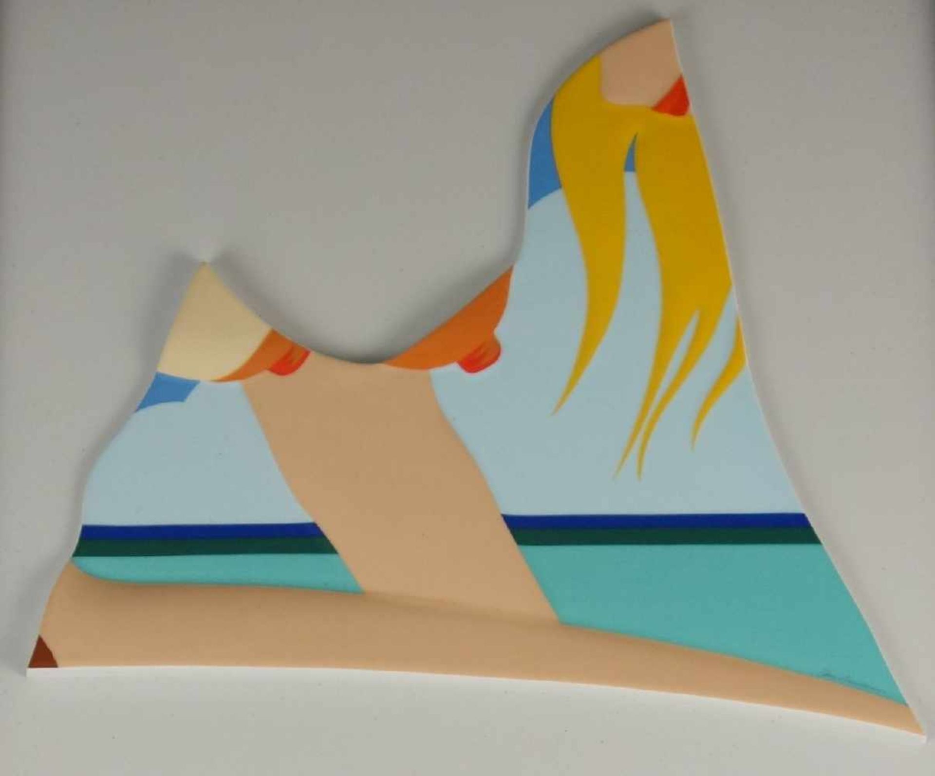 WESSELMANN, TOM (Cincinnati 1931-2004 New York): "SEASCAPE", 1984, Porzellan, montiert auf Platte,