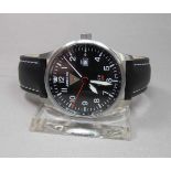 ARMBANDUHR - JUNKERS - Modell "Hugo" / wristwatch, Manufaktur POINT tec GmbH, Ismaning, Quarz-Uhr.