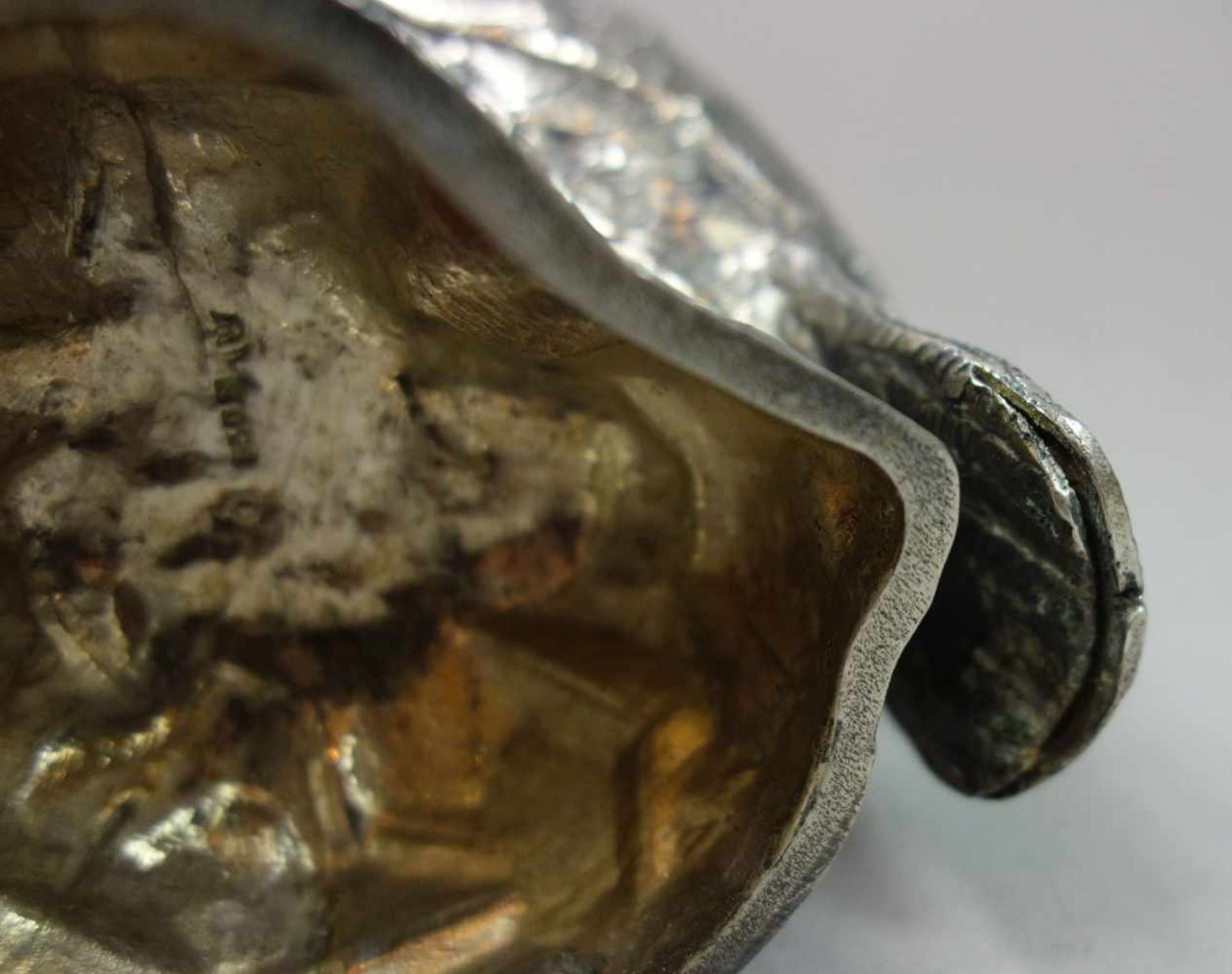 SILBERNE VOLLPLASTISCHE EULE / silver owl figure, 20. Jh., 830er Silber, 306 Gramm, deutsch. Gemarkt - Bild 8 aus 9