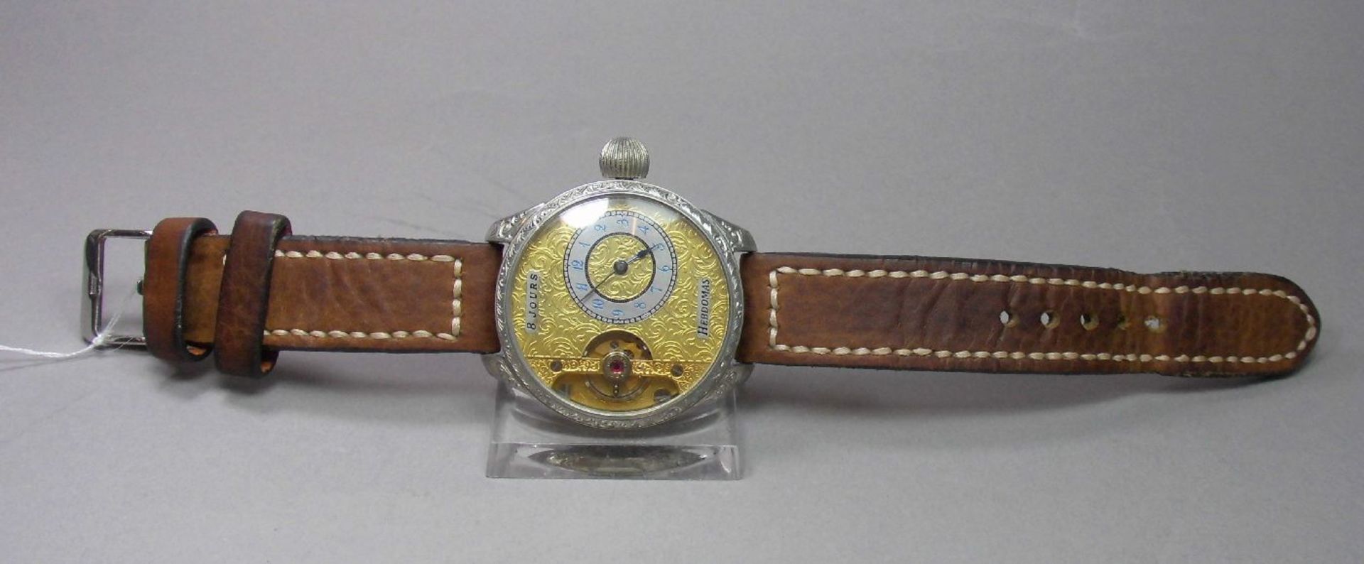 ARMBANDUHR, gearbeitet aus einer Taschenuhr / Mariage / wristwatch, 20. Jh., Handaufzug (Krone).