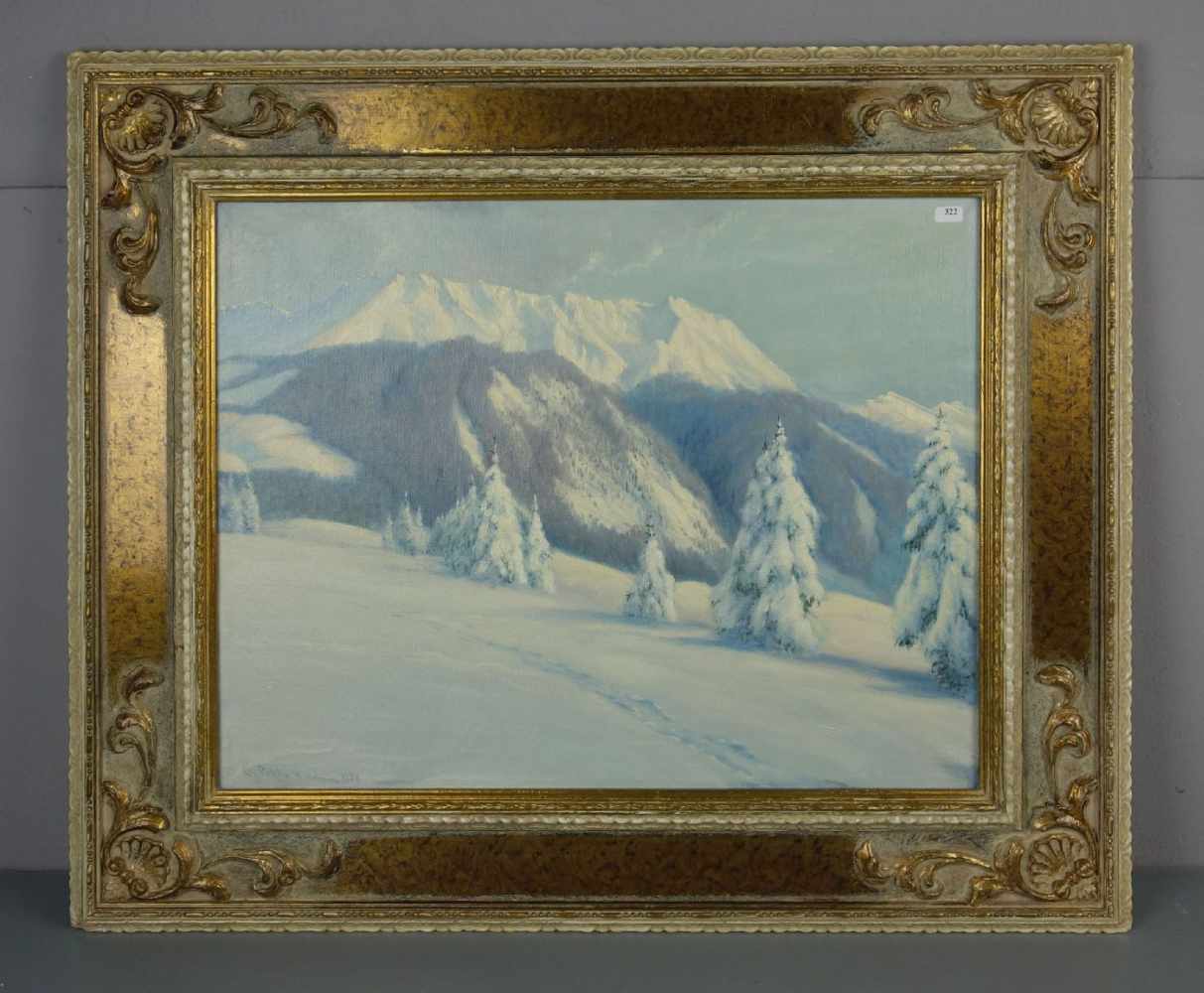 PEKLO, CHARLY (Taus / Südböhmen 1880-1959 Immenstadt), Gemälde / painting: "Winterlandschaft -