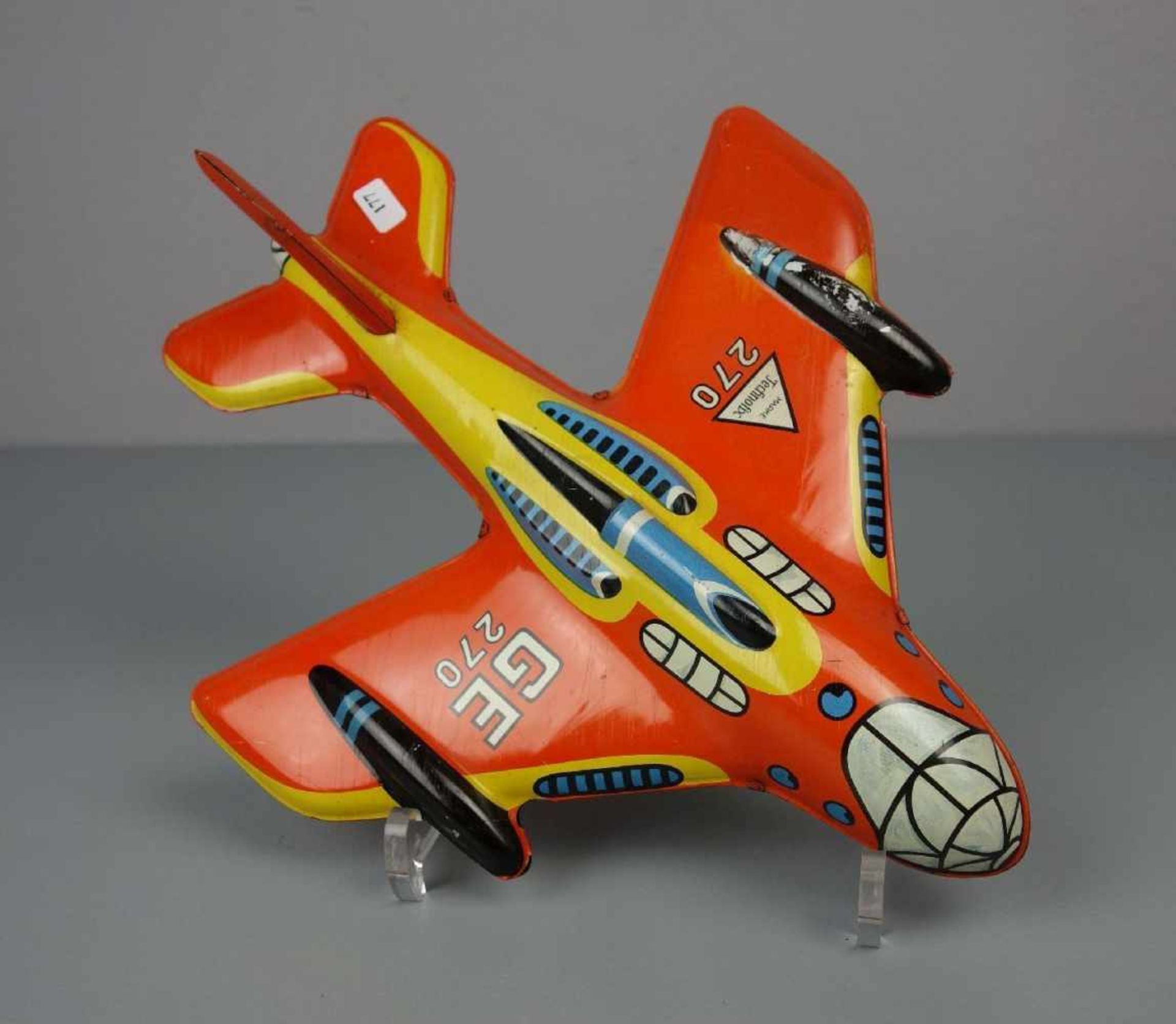 BLECHSPIELZEUG: TECHNOFIX FLUGZEUG / tin toy plane, Mitte 20. Jh., Manufaktur Gebrüder Einfalt - Bild 3 aus 4