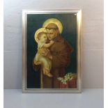 MALER DES 19./20. Jh., Gemälde / painting: "Antonius von Padua mit dem Christuskind", Öl auf