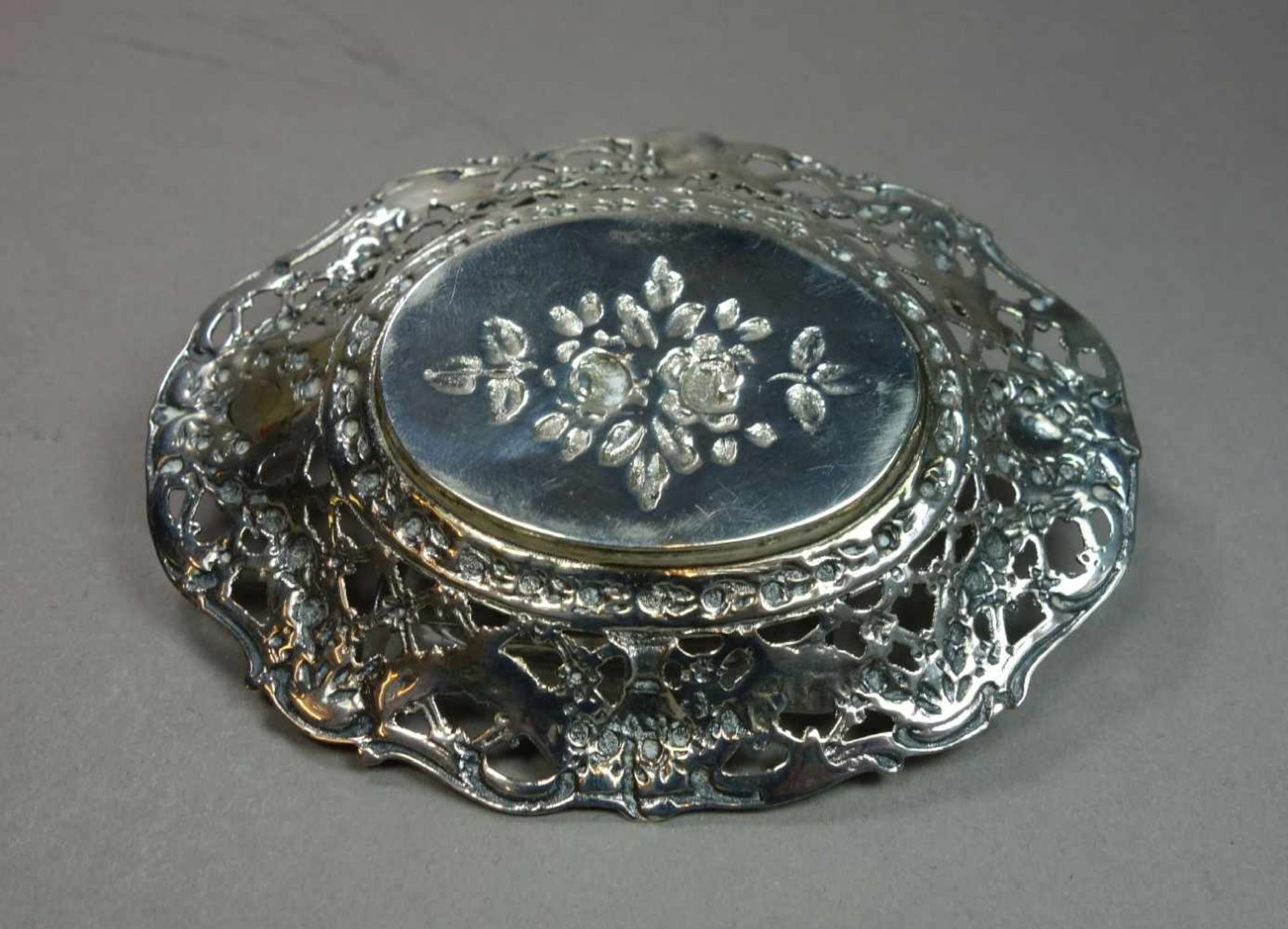 SCHALE / DURCHBRUCHSCHALE / KORBSCHALE / silver bowl, 800er Silber (41 g), gepunzt mit - Image 3 of 3