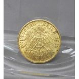 GOLDMÜNZE: DEUTSCHES REICH - 20 MARK / gold coin, Kaiserreich / Preußen, 1912, 900er Gold (7,9