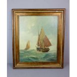 AMBRASATH, FRANZ (1889-1974), Gemälde / painting: "Seestück mit Segelschiffen", Öl auf