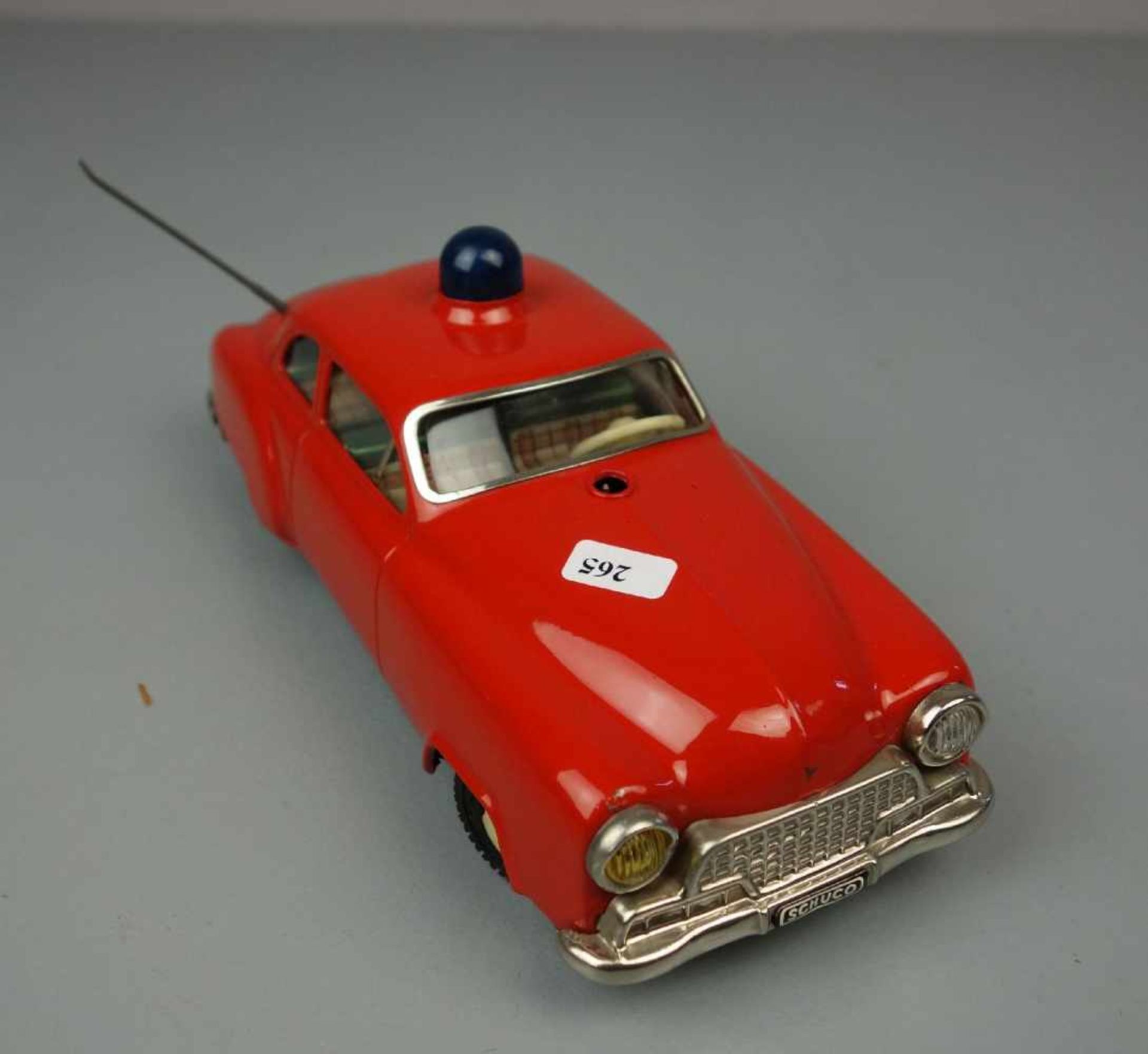 BLECHSPIELZEUG / FAHRZEUG: Polizeiauto / Alarm-Car 5340 / tin toy police car, Manufaktur Schuco - - Bild 3 aus 7