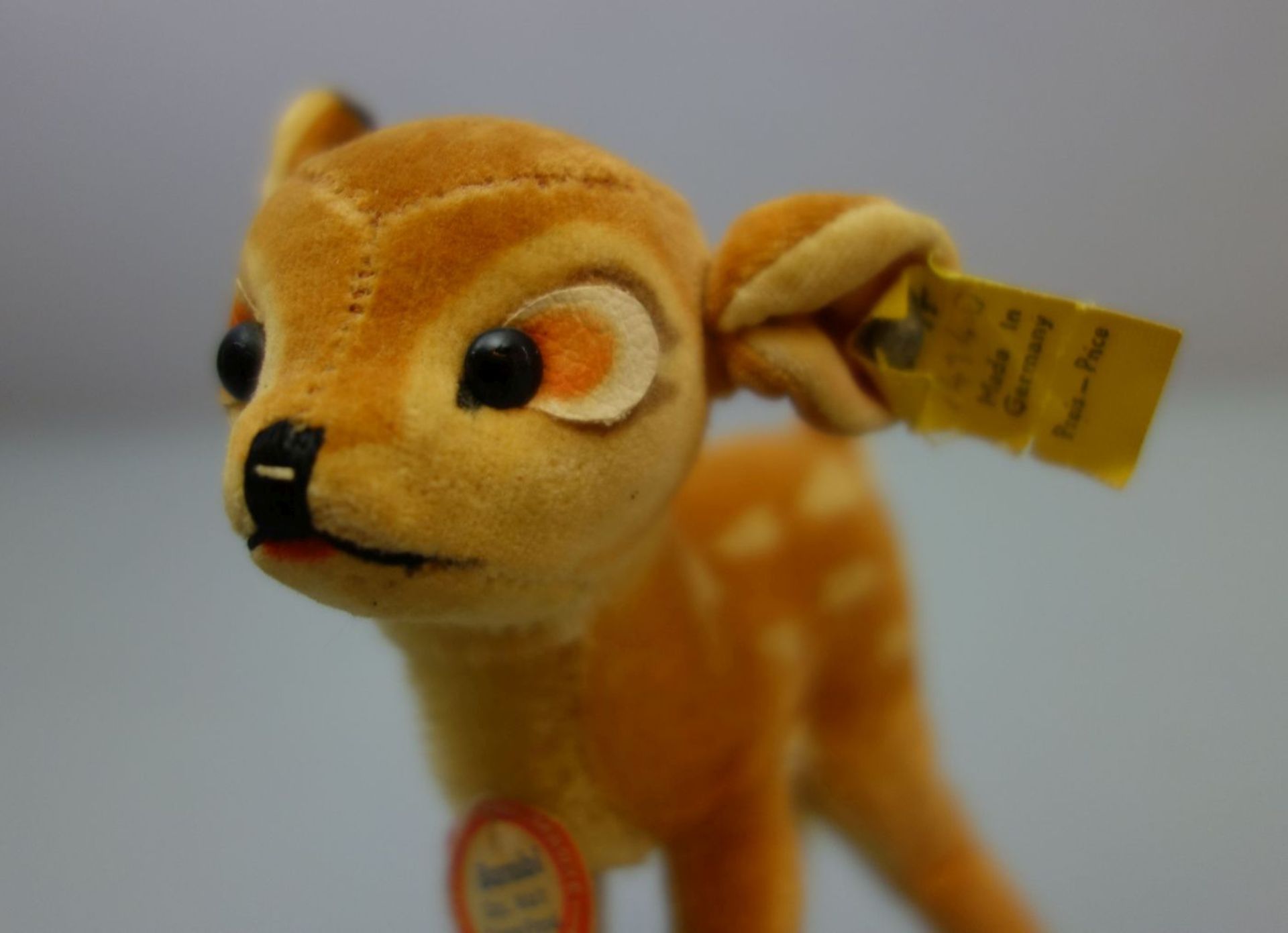 STEIFF - TIER "Bambi" / fluffy toy, mit Manufakturfahne, "Knopf im Ohr" und Brustetikett, darauf - Bild 4 aus 6