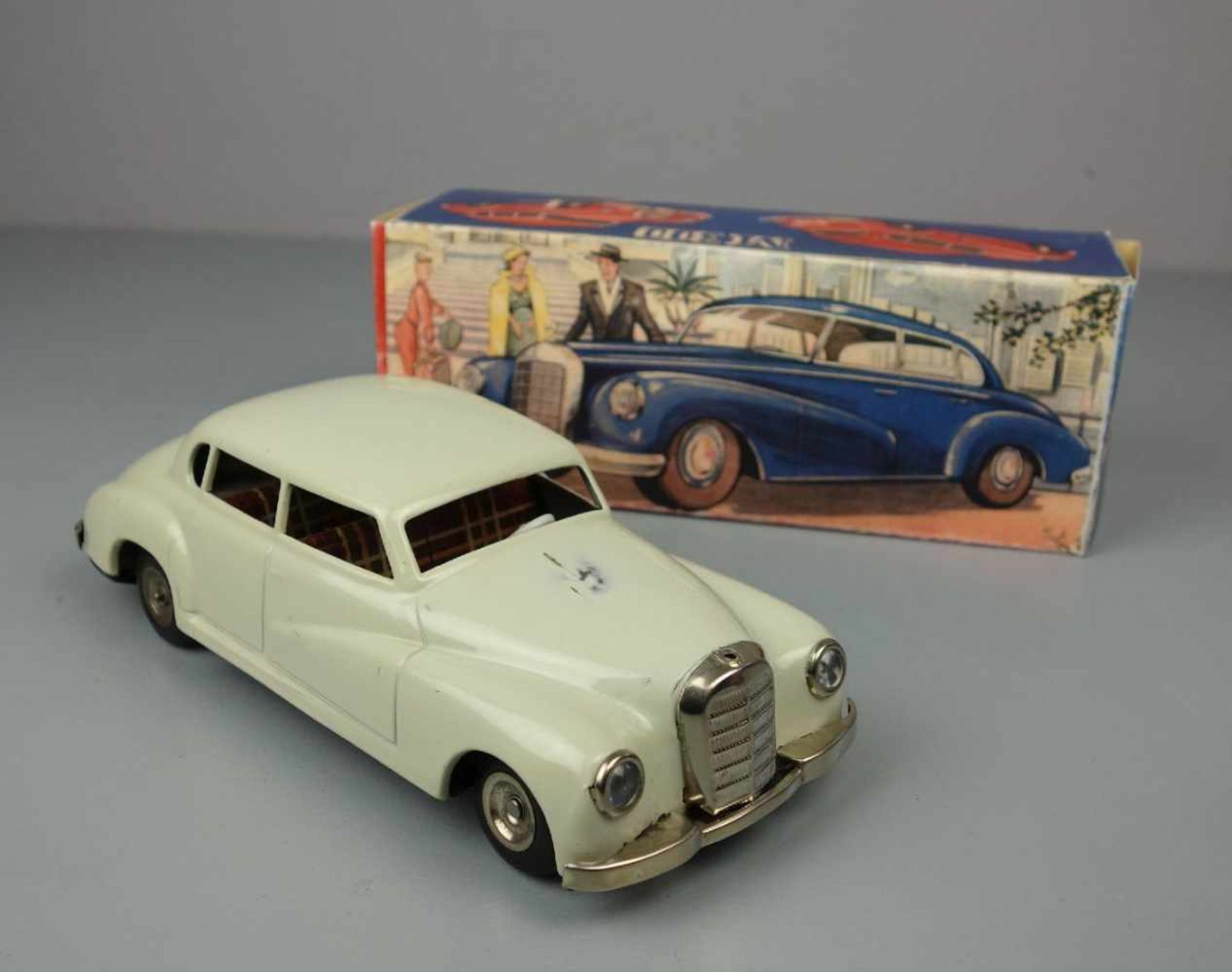 BLECHSPIELZEUG / FAHRZEUG: M300 Mercedes / tin toy car, Manufaktur JNF Neuhierl, 1950er Jahre,