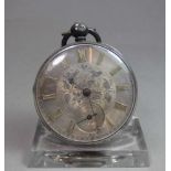 ENGLISCHE SCHLÜSSELTASCHENUHR / TASCHENUHR / open face pocket watch, 19. Jh., Consular Case /