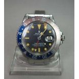 VINTAGE ARMBANDUHR - ROLEX - GMT MASTER " PEPSI " / wristwatch, Mitte 20. Jh. (1970), Automatik-Uhr,