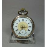 TASCHENUHR MIT GALONNÉ-GEHÄUSE / pocket watch, Schweiz, 1. H. 20. Jh., Handaufzug (Krone und