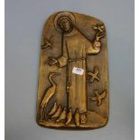 RELIEF / BRONZERELIEF: "Franz von Assisi / Vogelpredigt des heiligen Franziskus / St. Francis'