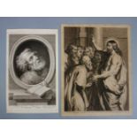 PAAR KUPFERSTICHE / two etchings, wohl 19. Jh.; 1) Canale, Giuseppe (1725 Rom-1802 Dresden),