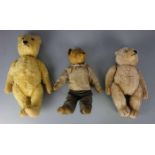 PLÜSCHTIERE / PLÜSCHFIGUREN : 3 Teddybären / Teddys, unterschiedliche Alter und