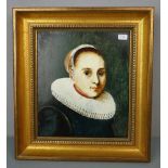 MALER DES 20. Jh., Gemälde / painting: "Porträt einer Dame", Öl auf Holz / oil on wood,