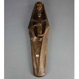 ANONYMER BILDHAUER (20. JH.), Relief: "Madonna mit Kind / Maria mit Kind", Bronze patiniert,