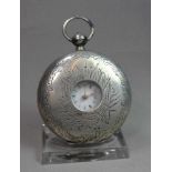 ENGLISCHE HALBSAVONETTE / SPRUNGDECKEL-TASCHENUHR / half hunter pocket watch, wohl 1. H. 19. Jh.,