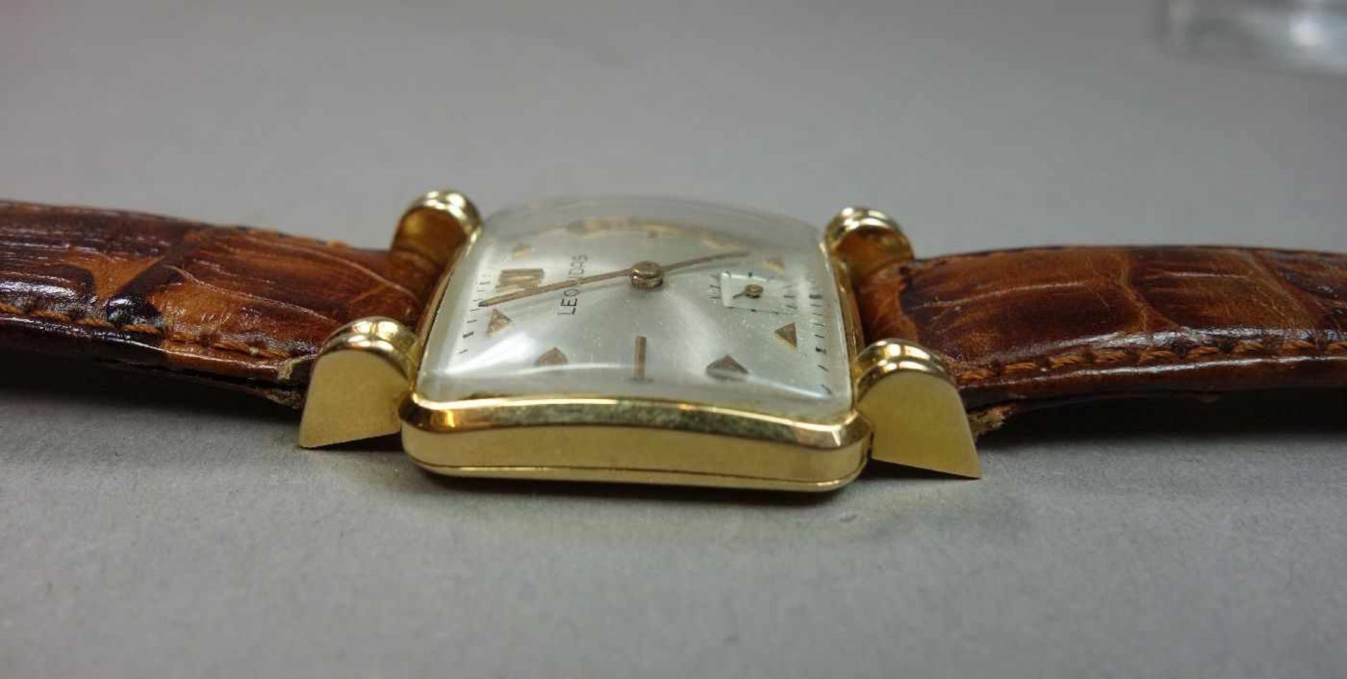 ART DÉCO ARMBANDUHR / wristwatch, Handaufzug, Manufaktur Leonidas Watch Factory / Schweiz. Eckiges - Image 5 of 6