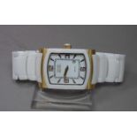 KERAMIK-ARMBANDUHR ALEXANDER MILTON / wristwatch, Quarz-Uhr, Manufaktur Alexander Milton /