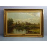 COLLIER, ARTHUR BEVAN (Plymouth 1832 - 1908 Carthamartha), Gemälde / painting: "Flusslandschaft", Öl