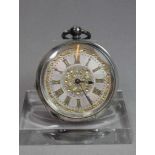 SILBERNE TASCHENUHR / open face pocket watch, Schweiz, 1. H. 20. Jh., Manufaktur Kocher & Cie.,