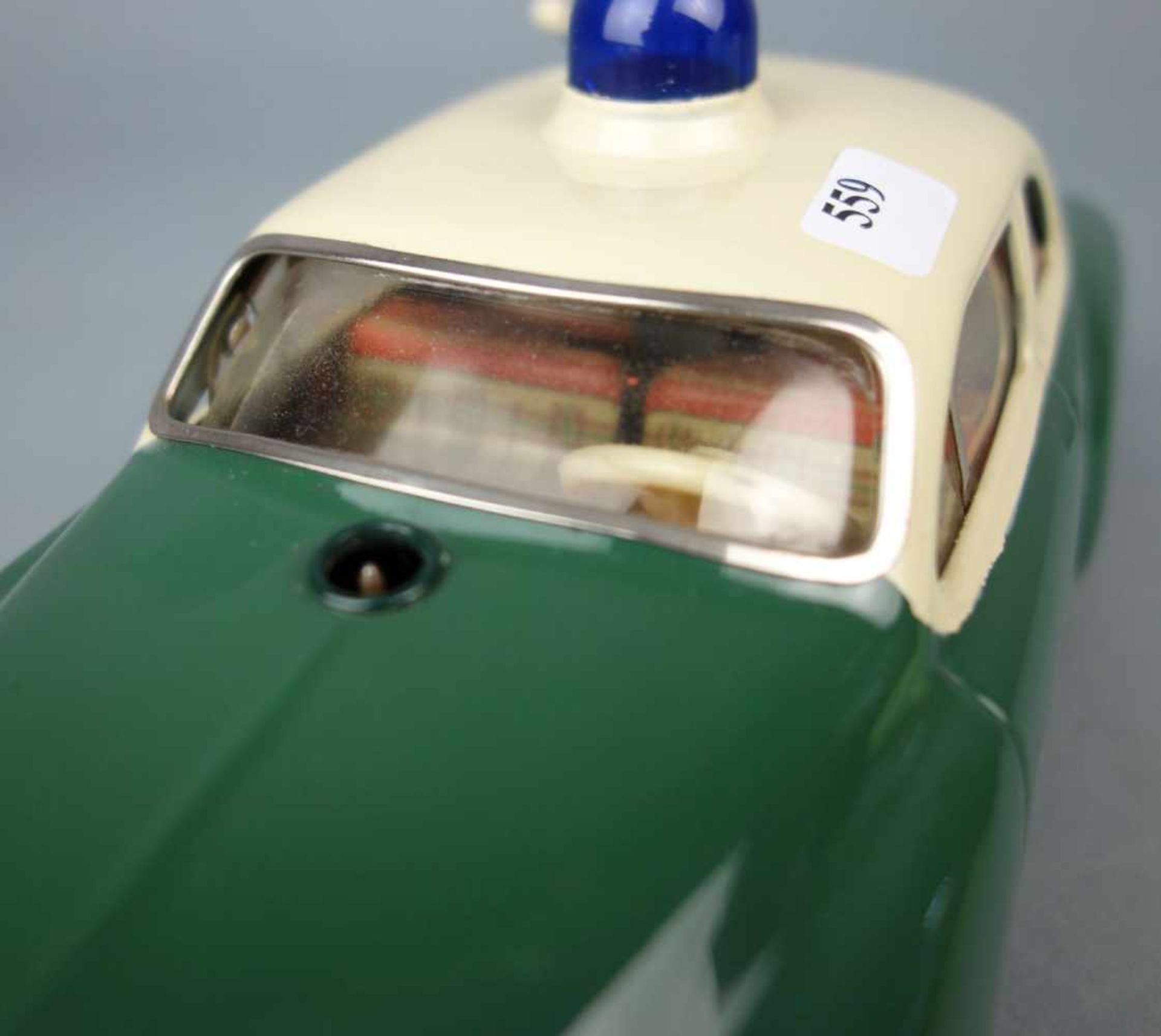 BLECHSPIELZEUG / FAHRZEUG: Polizeiauto / Alarm-Car 5340 / tin toy police car, Manufaktur Schuco / - Bild 7 aus 7