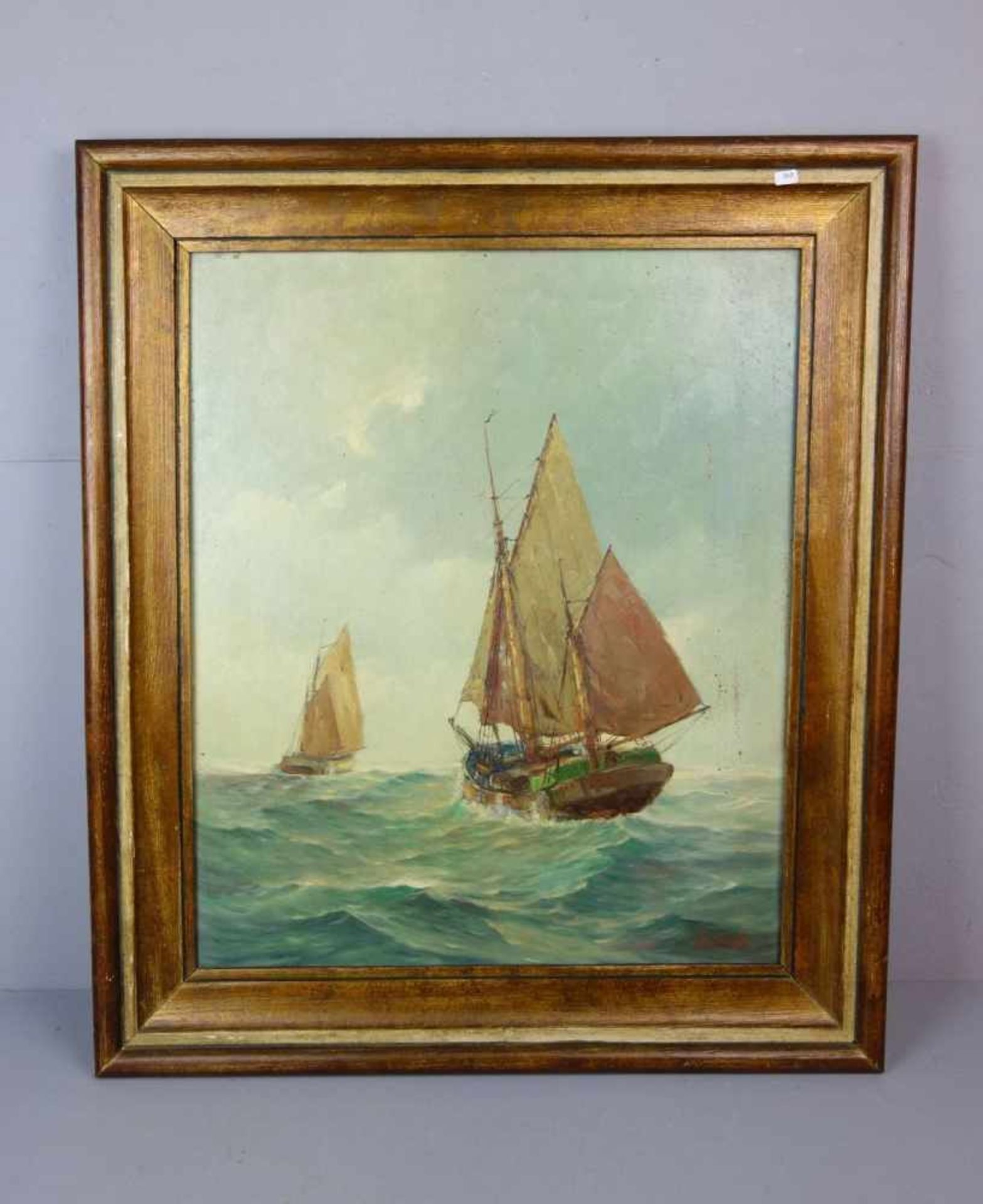 AMBRASATH, FRANZ (1889-1974), Gemälde / painting: "Seestück mit Segelschiffen", Öl auf