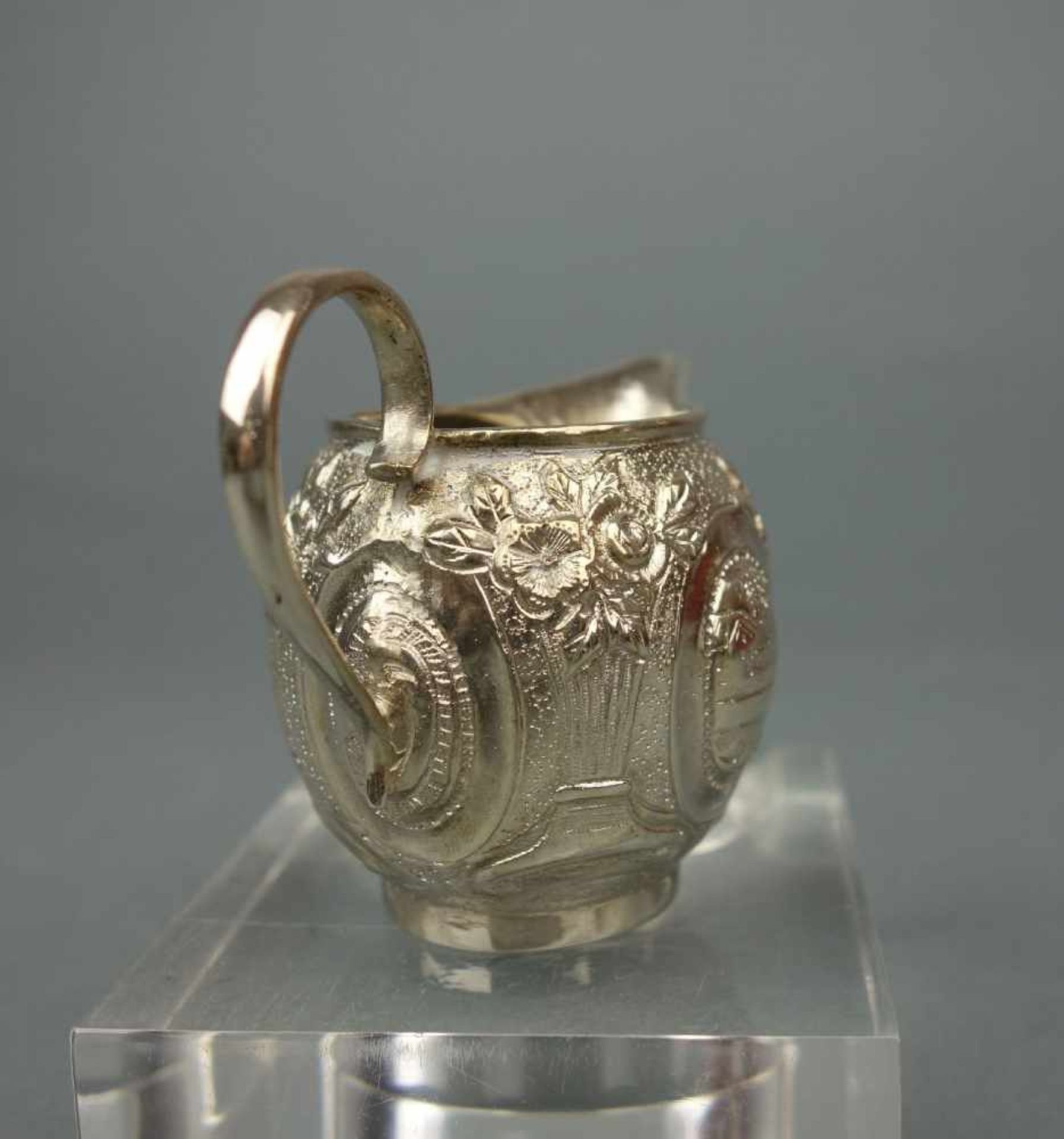 MILCHKÄNNCHEN, 800er Silber (48 g), gepunzt mit Halbmond, Krone, Feingehaltsangabe und - Image 2 of 7