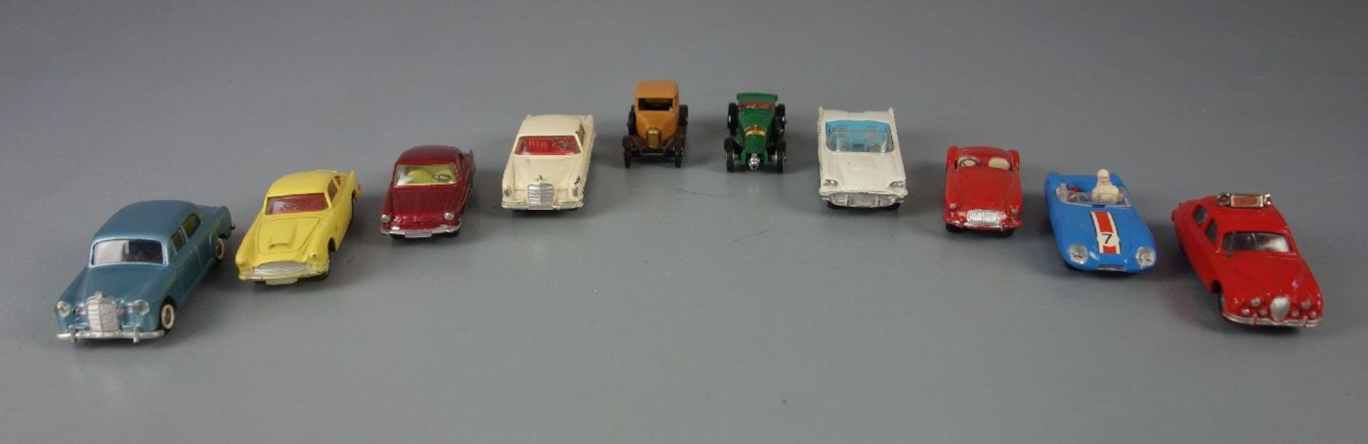 BLECHSPIELZEUG / FAHRZEUGE: Konvolut Autos / Modellfahrzeuge - 10 Stück / tin toy cars, 2. H. 20. - Bild 2 aus 4