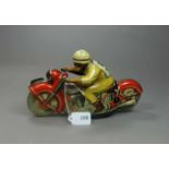 BLECHSPIELZEUG: MOTORRAD "MIRAKOMOT" / tin toy bike, um 1955, Manufaktur Schuco / Nürnberg, Blech,