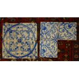 KONVOLUT VON 7 HOLLÄNDISCHEN FLEISEN, sog. DELFTER FLIESEN / DELFTER KACHELN / delft tiles, 18. /