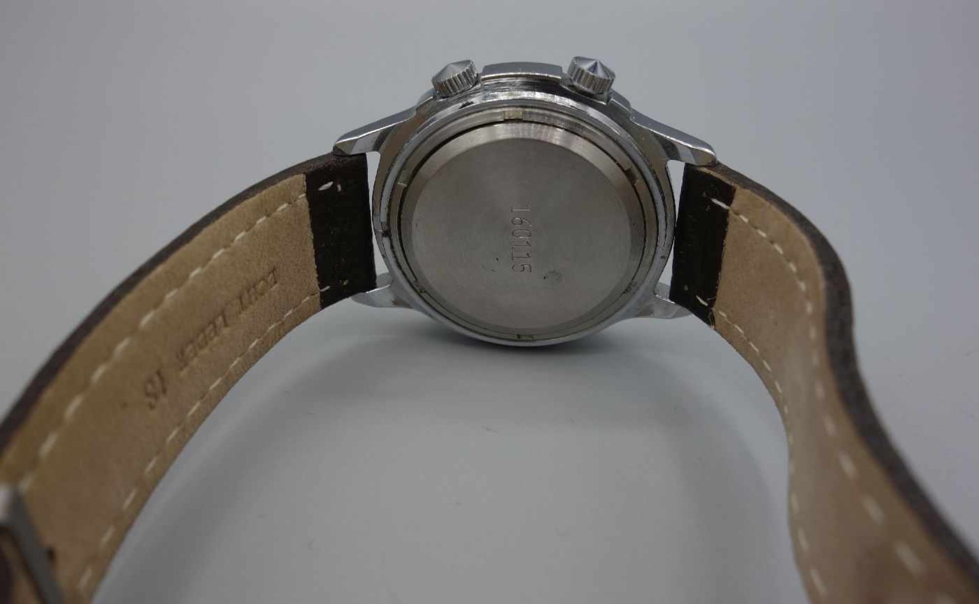 POLJOT ARMBANDUHR MIT WECKFUNKTION / wristwatch, Russland, Manufaktur Poljot. Handaufzug. Rundes - Image 5 of 5